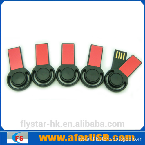 Mini Swivel USB stick with laser logo by shenzhen usb manufacturer